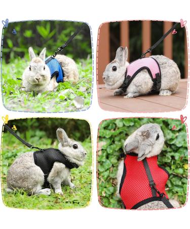 Adjustable Soft Rabbit Dishes & Elastic Leash for Small Pets - Kitty & Bunny Walking Set (Blue XS - 20-27.5cm) - Buy Online on SooperMarket.com