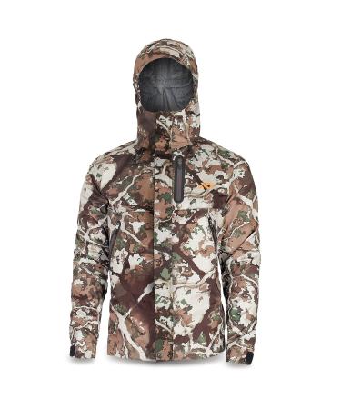 First Lite SEAK Stormtight Rain Jacket Small Dry Earth