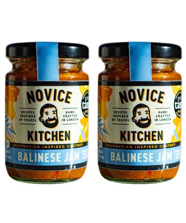 Novice Kitchen Balinese Jam 110ml Pack of 2 | Mild Sambal Inspired Chilli Jam | Bold Aromatic & Tangy Flavours | Marinade or Enjoy with Cheese & Crackers |