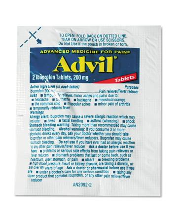 Advil Single-Dose Ibuprofen Tablets Refill Packs 30 Packets/Box