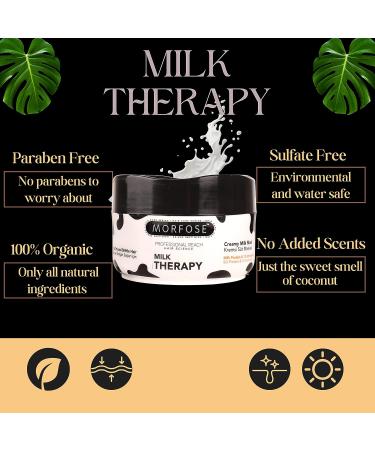 Morfose Professional Milk Therapy Hair Mask - 16.9 Fl Oz - 12 Amino Acids & Proteins for Fuller Healthier Strands - Repair Dry, Damaged, Brittle Hair - Buy Online on SooperMarket.com
