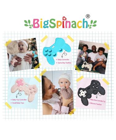 BigSpinach Baby Game Controller Teether Toy - Silicone Teething Toy for Gamer Parents & Kids - Cool Gaming Stuff (Blue+Black) - Buy Online on SooperMarket.com
