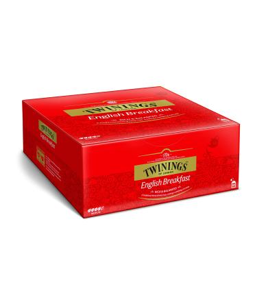Twinings English Breakfast Tea - Black Tea - strong black tea made of high -quality tea leaves picked in Sri Lankas and India's best tea gardens 100 tea bags (200g) 100 tea bags (1 Pack)