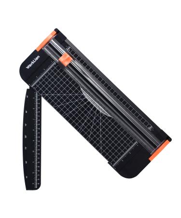 WORKLION Paper cutter - A4 Paper Craft cutter with Security blade for cut Gift Card  Coupon  Label  Cardstock  Photo  12 inch black office paper trimmer
