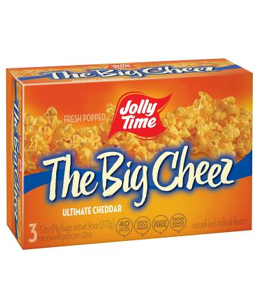 Jolly Time The Big Cheez Cheddar Cheese Microwave Popcorn - 3 Count Pack for Cheesy Snacking - Buy Online on SooperMarket.com