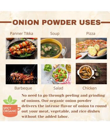 Organic White Onion Powder - USDA Certified Non-GMO Seasoning - 8 OZ - Buy Online on SooperMarket.com
