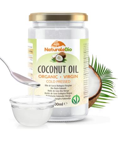 NaturaleBio Organic Virgin Coconut Oil 1 Litre Raw Cold Pressed  