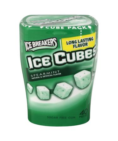 Ice Breakers Ice Cubes Sugar Free Spearmint Gum 40 count 3.24 oz