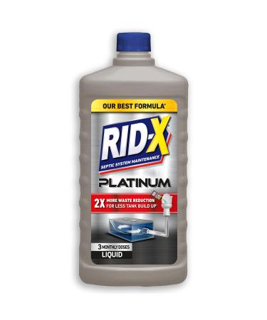 Rid-X Platinum Septic System Treatment, 3 Month Supply of Liquid, 24 Fl Oz
