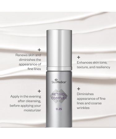 SkinMedica Retinol 0.25 Complex - Advanced Age-Defying Retinol Serum for Face Renew Skin & Reduce Fine Lines 1 Fl Oz - Buy Online on SooperMarket.com