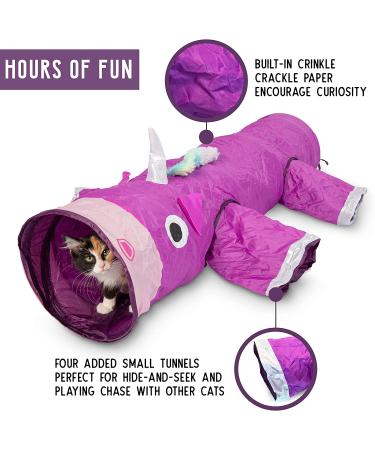 Pet Craft Supply Magic Mewnicorn Multi Cat Tunnel - Boredom Relief Toys for Dogs, Cats, Rabbits, Kittens, and Guinea Pigs - Buy Online on SooperMarket.com