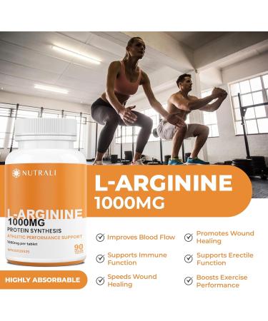 New 1000mg HIGH STRENGTH L Arginine Tablets - Pure Arginine Powder Powerful Nitric Oxide Supplement Boost Protein and Creatine Synthesis Stamina and Athletic Dominance Designed for Men requiring Peak Performance and Endurance Non-GMO Gluten-Free - 180 Veg - Buy Online on SooperMarket.com