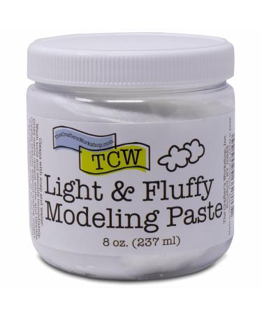 The Crafters Workshop Modeling Paste Medium  Surface Prep and Dimension Additive  Texture for Canvas  Paper  Wood or Paints  Provides Depth for Acrylic or Oils  Modeling Paste  8-oz  Light/Fluffy Modeling Paste Light/Flu...