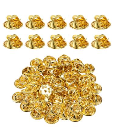 50PCS Metal Pin Backings  Locking Pin Backs for Enamel Pins  Lapel Pin Backs Replacement (Gold)