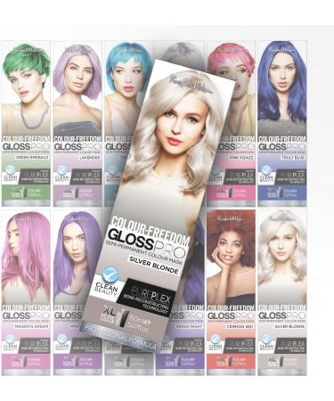 Colour-Freedom Gloss Pro 150ml Silver Blonde Semi-Permanent Hair Colour - Ultra-Vibrant Vegan Colour Mask with PurePlex | Ammonia Free Colour Lasts Up To 6-10 Washes Silver Blonde 150 ml (Pack of 1) - Buy Online on SooperMarket.com