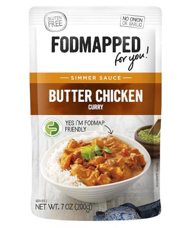 FODMAPPED Low FODMAP Butter Chicken Simmer Sauce 7 OZ (200g) - Authentic Indian Flavors | Shop Now! - Buy Online on SooperMarket.com