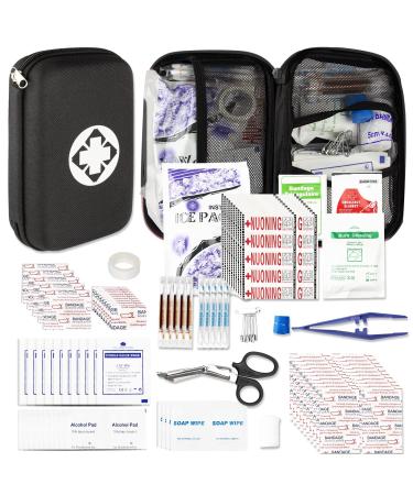 Small-Waterproof Car First-Aid Kit Emergency-Kit - Black 273Piece Camping Equipment for Camping Hiking Home Travel YIDERBO Black-273Pcs