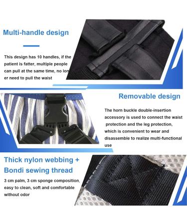 Transfer Belt Transfer Belt with Leg Loops Medical Nursing Safety Assist Training Device Walking Standing Rehabilitation Belt - Pediatric Elderly (Black) M - Buy Online on SooperMarket.com