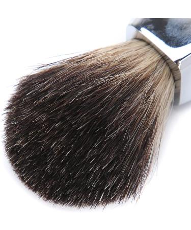 Professional Men's Shaving Brush - Portable Stainless Steel Handle for Home & Salon Use | Best Travel Razor Brush - Buy Online on SooperMarket.com