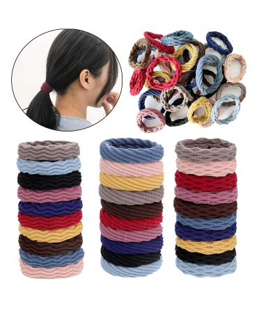 Wetopkim 60 Pcs Non-Slip Hair Ties for Thick, Heavy, and Curly Hair - Lightweight, Seamless, Highly Elastic - Buy Online on SooperMarket.com