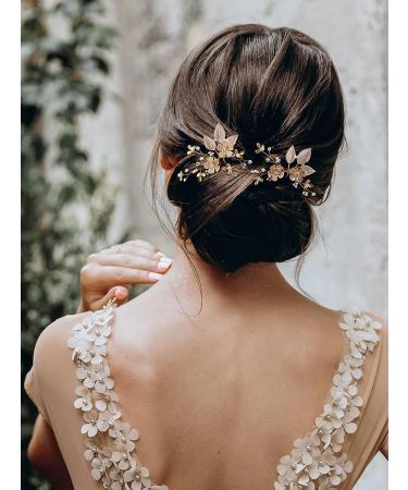 SWEETV Handmade Wedding Hair Pins for Brides - 2Pcs Bridal Hair Accessories Set - Buy Online on SooperMarket.com