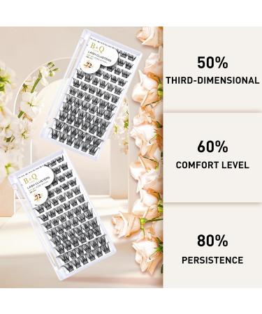 Lash Cluster C D Curl 72 Clusters B&Q Lash 12mm Mega Volume DIY Eyelash Extensions - Buy Online on SooperMarket.com