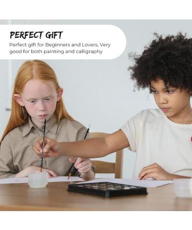 3 Pieces Traditional Chinese Calligraphy Brush Set for Beginner Watercolor Painting - Sumi Drawing Pens in 3 Sizes - Buy Online on SooperMarket.com
