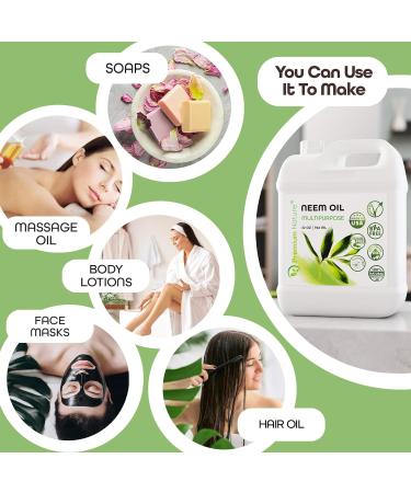 Premium Nature Organic Neem Oil For Skin - Natural - 32 Oz. - Buy Online on SooperMarket.com