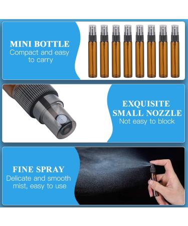 Beaupretty 10pcs Empty Brown Glass Spray Bottles 10ml Atomizer Mist Sprayers for Essential Oils & Perfume Ideal for Cosmetics - Buy Online on SooperMarket.com