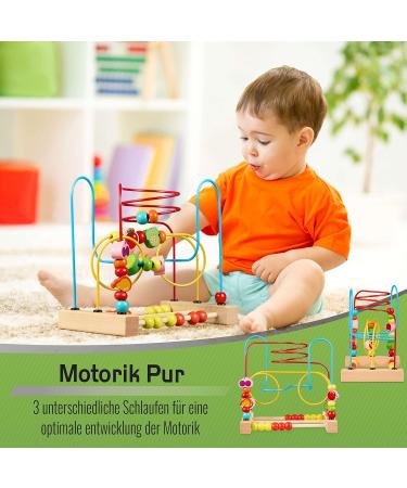 Buy Balinco MOTOR SKILLS LOOP - Wooden Toy Bead Labyrinth with Fruit Elements & Bead Slider | Ideal Baby Toy for 6 Months+ - Buy Online on SooperMarket.com