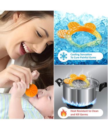 6-Pack Baby Teething Toys for Newborns | Freezer Safe Silicone Teethers for Infant and Toddler Gums | Perfect Baby Gift - Buy Online on SooperMarket.com