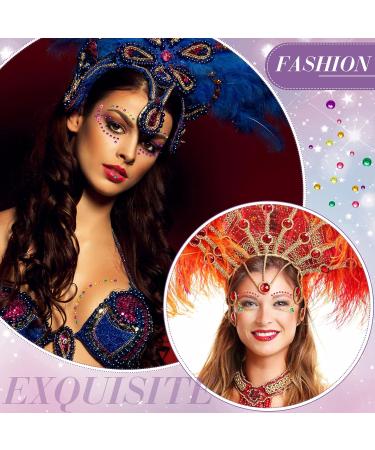 9 Sheets Self-Adhesive Eye Body Face Gems - Rhinestone Stickers for Festival Makeup & Nail Art | Rainbow Crystal Jewels - Buy Online on SooperMarket.com