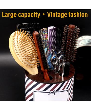 Scissors Storage Holder Wood Storage Box for Scissors Comb Large Capacity Round Scissors Organizer for Hairdresser Barber Tool Storage Box - Buy Online on SooperMarket.com