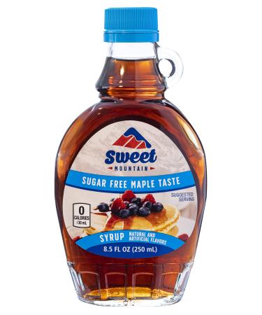 Sweet Mountain - Sugar Free Maple Taste Syrup (8.5 FL OZ) | Keto Friendly 0g Carbs 0 Calories Diabetic Friendly 1 Count (Pack of 1)