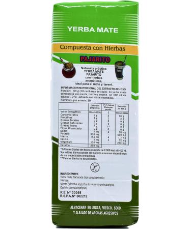 Yerba Mate Pajarito Aromatic/Compuesta Hierbas 500g - Premium Blend | [Your Company Name] - Buy Online on SooperMarket.com
