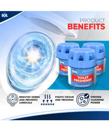 48pk Ocean Blue Toilet Fresheners 70g - 1000 Flushes, Limescale Prevention - Toilet Cistern Blocks - Buy Online on SooperMarket.com