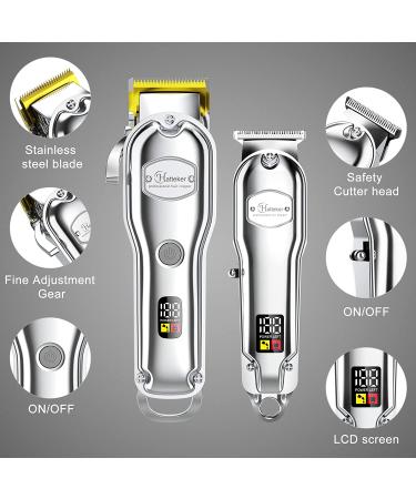 Hatteker Waterproof Hair Clipper for Men - Cordless T-Blade Trimmer & Beard Kit - Professional USB Rechargeable - Buy Online on SooperMarket.com