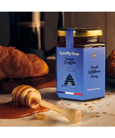 Gwenyn Gruffydd - French Raw Mountain Forest Chestnut Single-Origin Honey - Pure and Natural - Unpasteurised WildFlower Honey - unfiltered unheated - from Non-Sugar Fed Bees (227g Glass Jar) - Buy Online on SooperMarket.com