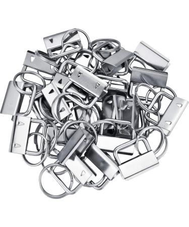 Qovydx 45Pcs 1 Inch Silver Wristlet Key Fob Hardware Set with Split Rings - Ideal for Keychains and Lanyards - Buy Online on SooperMarket.com