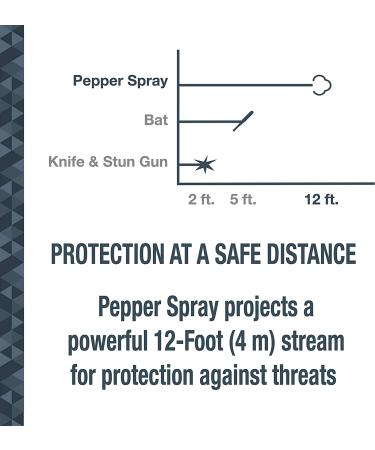 SABRE Mighty Discreet Pepper Spray - Ultra-Compact Design - 16 Bursts - 12-Foot Range - UV Marking Dye - Key Chain - Black - Buy Online on SooperMarket.com