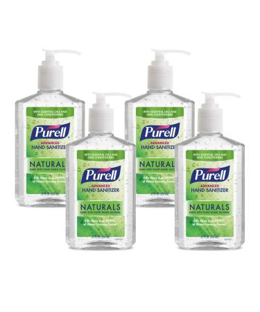Purell Advanced Hand Sanitizer Naturals with Plant Based Alcohol, Citrus Scent, 12 fl oz Pump Bottle (Pack of 4) - 3623-06-EC2 4 Bottle