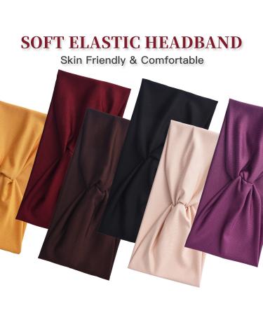Yeshan 12 Pack Wide Twist Headbands for Women - No Slip Yoga & Workout Hair Bands in Solid Colors - Buy Online on SooperMarket.com
