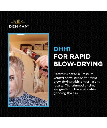 Denman X-Small Thermo Ceramic Hourglass Hot Curl Brush - Hair Curling Brush for Defined Curls & Volume - Orange/Black (DHH1) - Buy Online on SooperMarket.com