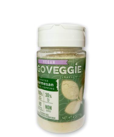 Go Veggie Dairy-Free Grated Topping, Parmesan, 4 oz (Pack of 2)