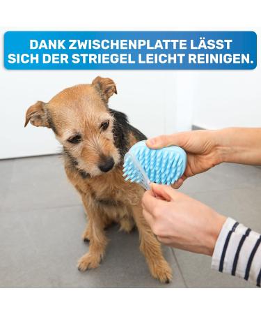 Bluepet Fellfein Bathing Brush for Short-Haired Dogs & Cats - Rubber Massage Brush for Loose Hair Dust & Dirt Removal - Ideal for Bathing & Massaging with Dog Shampoo - Buy Online on SooperMarket.com