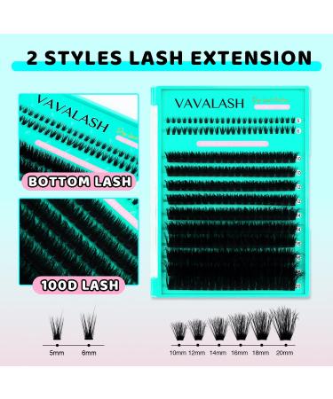 VAVALASH 100D Cluster Lashes - Volume Wispy False Eyelashes & DIY Lower Extensions (Boom 5-20mm) - International Shipping Available - Buy Online on SooperMarket.com