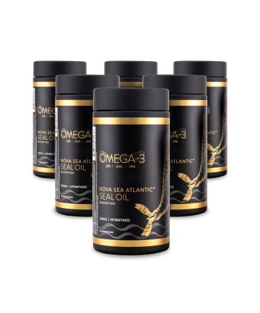Harp Seal Oil Omega-3 Omega-6 Omega-9| Rich Source of EPA DHA & DPA for Good Health | 100% Natural Chemical-Free Non-GMO | 500mg - 240 Softgels | Made in Canada (6 Pack) 240 count (Pack of 6)