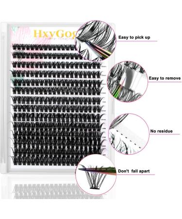 HxyGogo DIY Wispy Fluffy Lash Clusters 280 pcs - 8-16MM D Curl Individual Lashes - Reusable Home Eyelash Extensions - Natural Look - Buy Online on SooperMarket.com