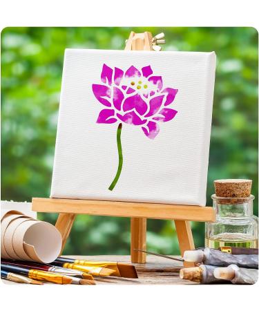 60-Piece Flowering Plants Stencil Set - Reusable DIY Craft Templates for Painting on Wood & Walls | Home Decor Paint Stencils - Buy Online on SooperMarket.com
