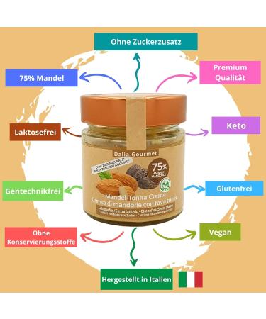 Dalia Nut Spreads - Sugar-Free High Nut Content Vegan & Gluten-Free | 4x200g | Made in Italy (Hazelnut Chocolate Almond-Tonka Almond Coconut) - Buy Online on SooperMarket.com